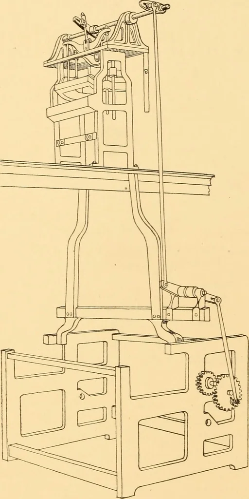 An illustration from Jacquard mechanism and harness mounting, 1912, leaf 361