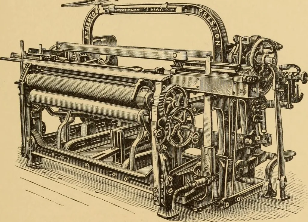 An illustration from Jacquard mechanism and harness mounting, 1912, leaf 366