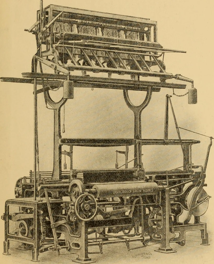 An illustration from Jacquard mechanism and harness mounting, 1912, leaf 372