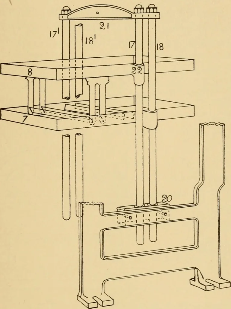 An illustration from Jacquard mechanism and harness mounting, 1912, leaf 92