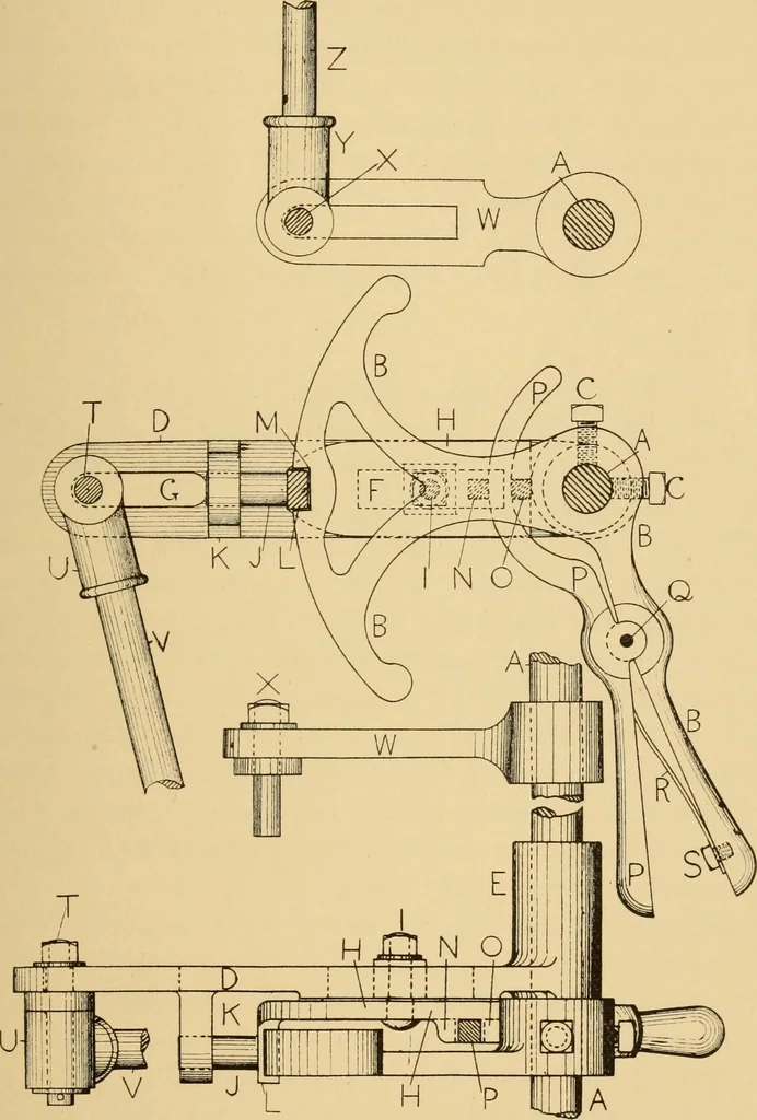 An illustration from Jacquard mechanism and harness mounting, 1912, leaf 98