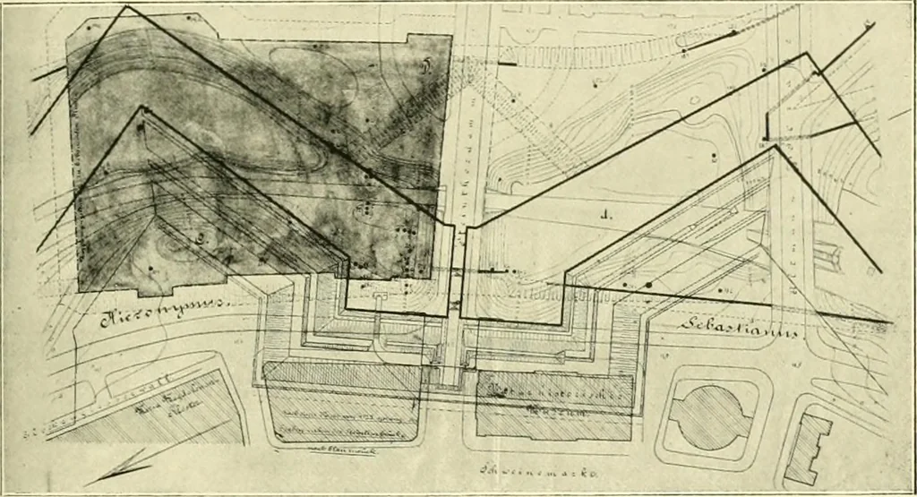 An illustration from Jahrbuch der hamburgischen Wissenschaftlichen Anstalten, 1883, leaf 186