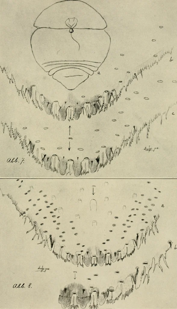 An illustration from Jahrbuch der hamburgischen Wissenschaftlichen Anstalten, 1883, leaf 918