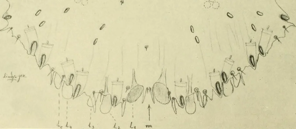 An illustration from Jahrbuch der hamburgischen Wissenschaftlichen Anstalten, 1883, leaf 943