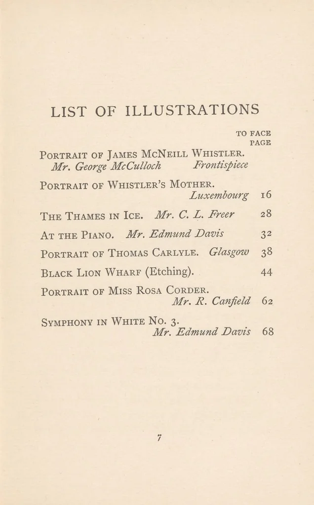 An illustration from James McNeill Whistler, 1904, leaf 13