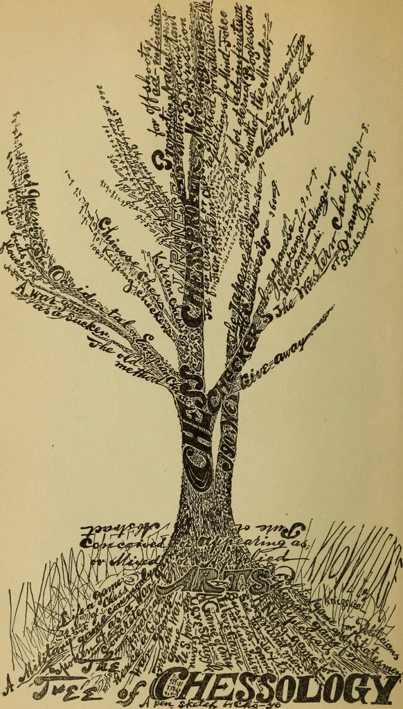 An illustration from Japanese chess (sho-ngi); the science and art of war or struggle philosophically treated, 1905, leaf 23