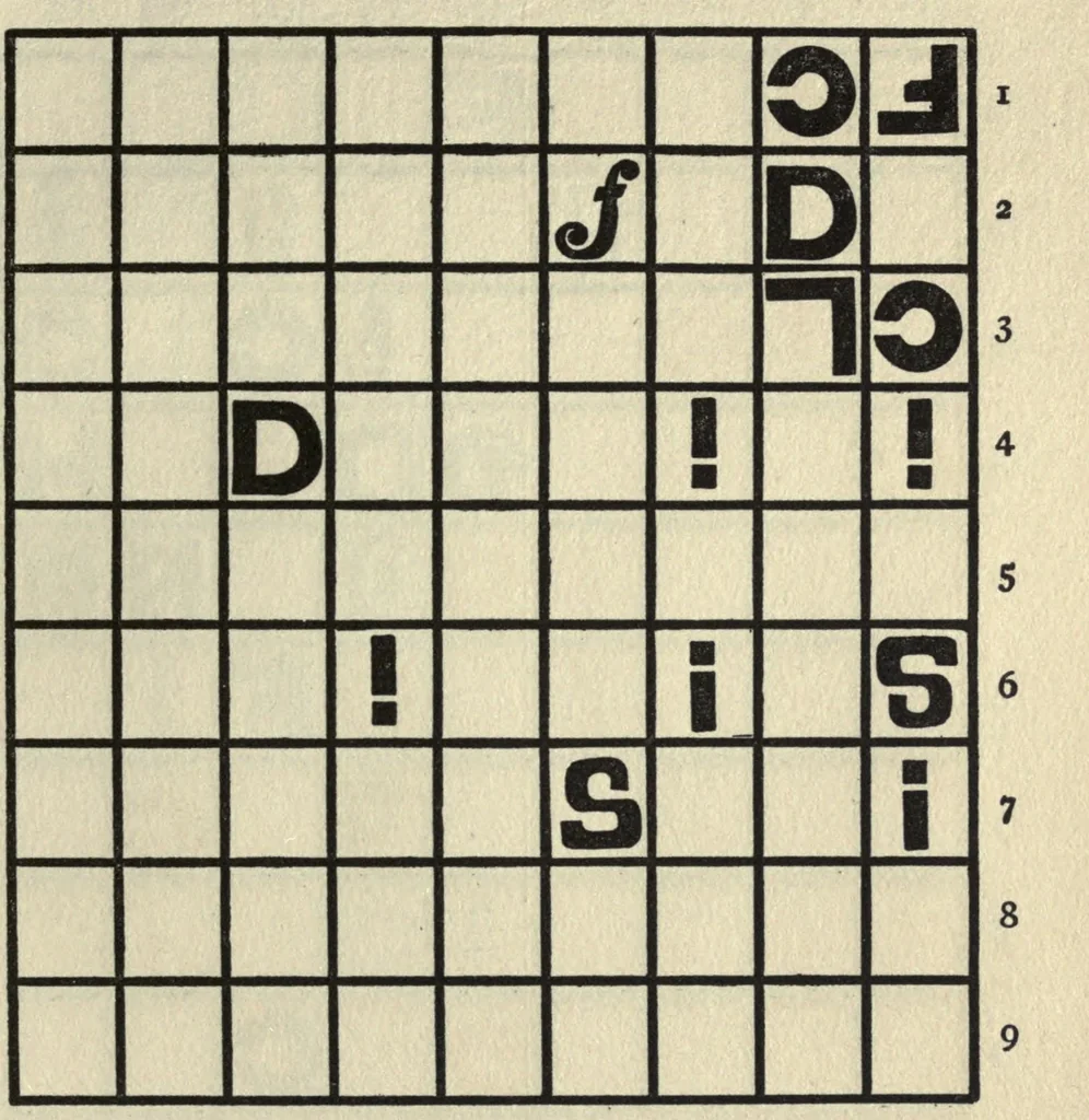 An illustration from Japanese chess (shogi); the science and art of war or struggle philosophically treated. Chinese chess (chong-kie) and i-go, 1905, leaf 237