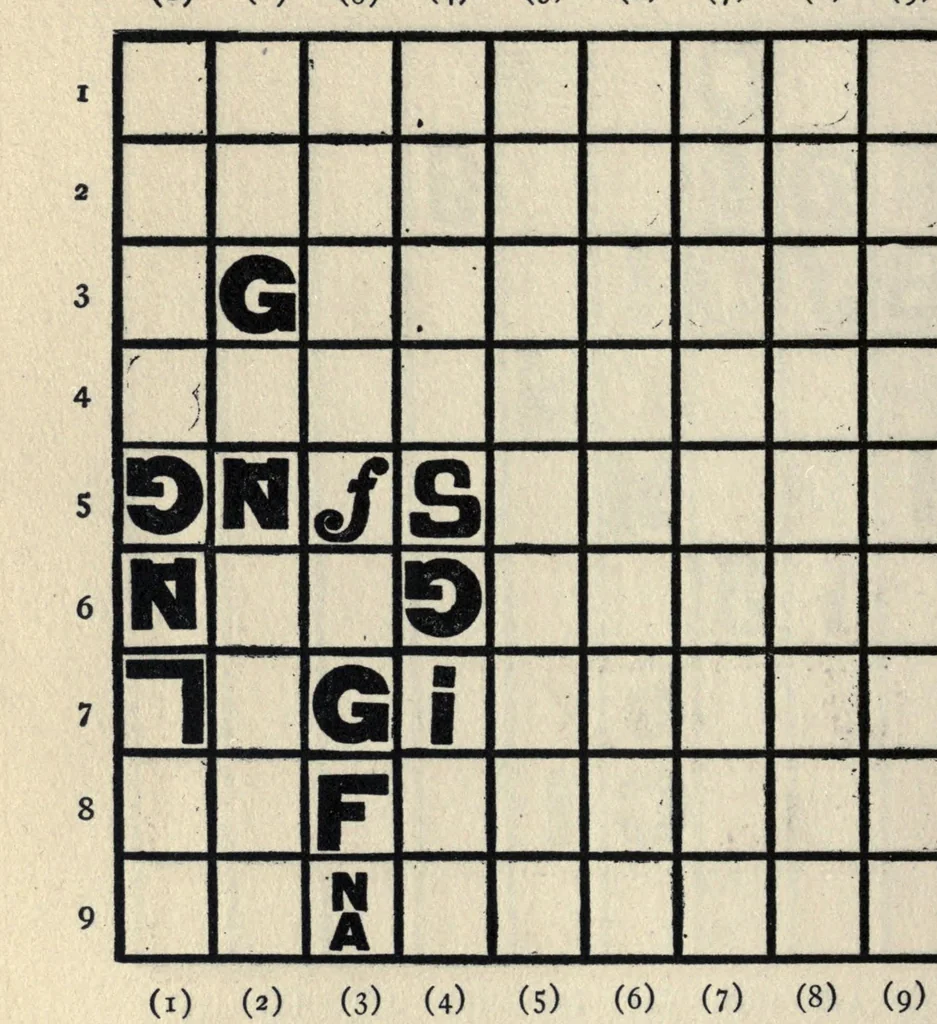 An illustration from Japanese chess (shogi); the science and art of war or struggle philosophically treated. Chinese chess (chong-kie) and i-go, 1905, leaf 240
