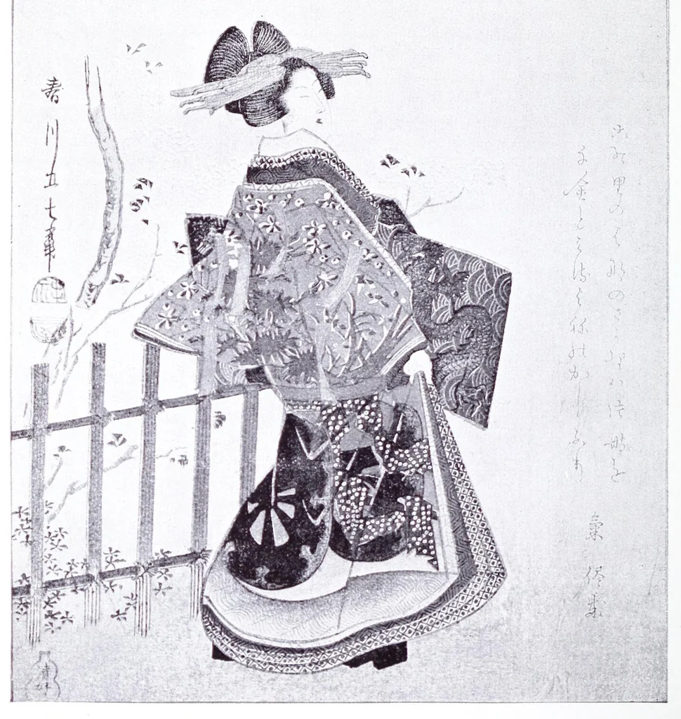 An illustration from Japanese colour prints, 1910, leaf 168