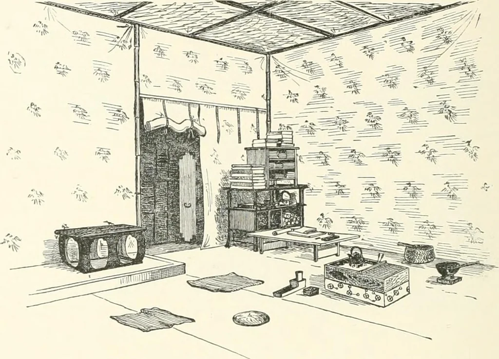 An illustration from Japanese homes and their surroundings, 1895, leaf 195