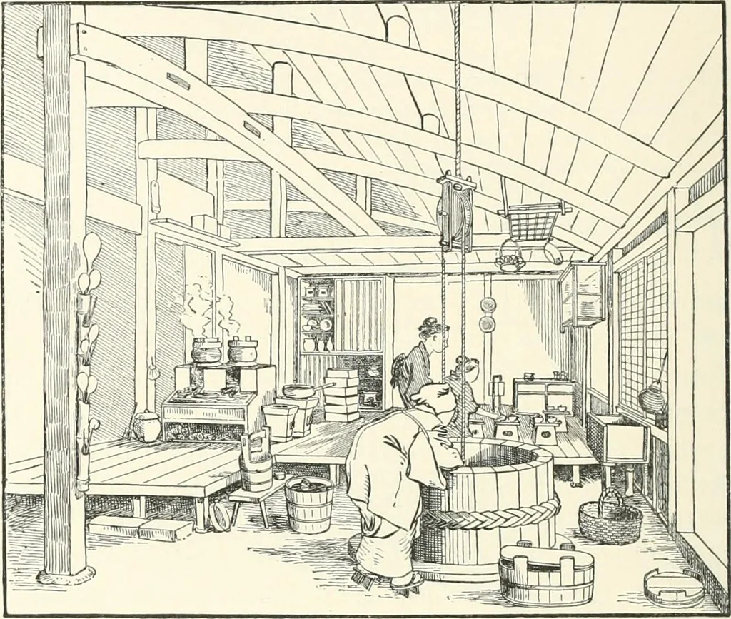 An illustration from Japanese homes and their surroundings, 1895, leaf 221