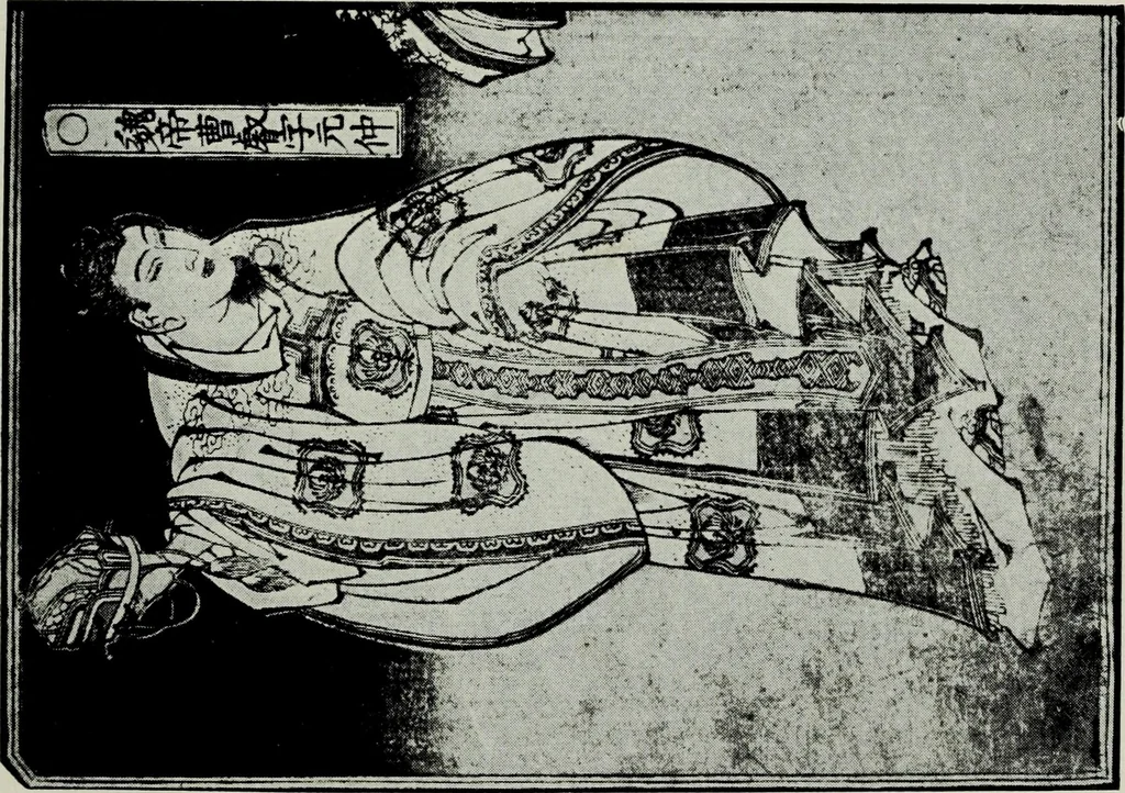 An illustration from Japanese illustrations; a history of the arts of wood-cutting and colour printing in Japan, 1904, leaf 170