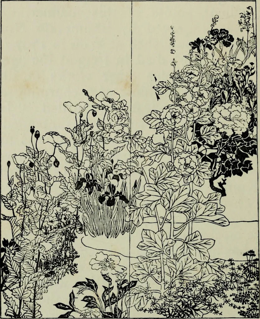 An illustration from Japanese illustrations; a history of the arts of wood-cutting and colour printing in Japan, 1904, leaf 221