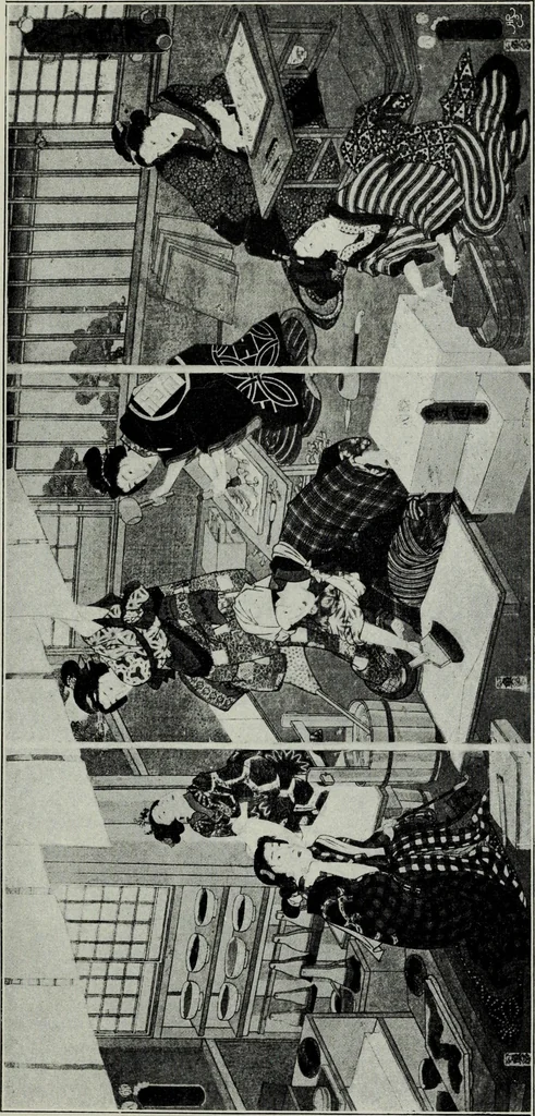 An illustration from Japanese illustrations; a history of the arts of wood-cutting and colour printing in Japan, 1904, leaf 304