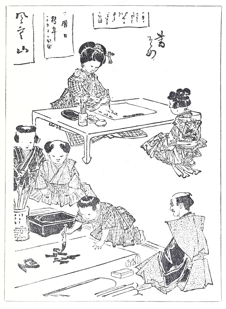 An illustration from Japanese illustration : a history of the arts of wood-cutting and colour printing in Japan, 1904, leaf 299