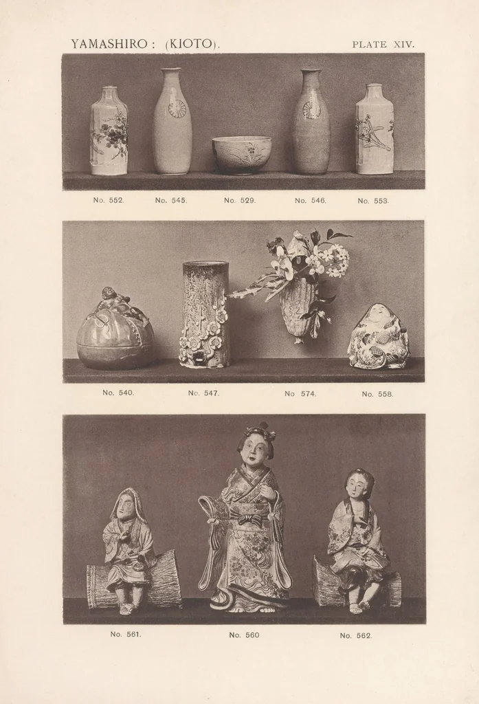 An illustration from Japanese pottery : with notes describing the thoughts and subjects employed in its decoration, and illustrations from examples in the Bowes collection, 1890, leaf 365
