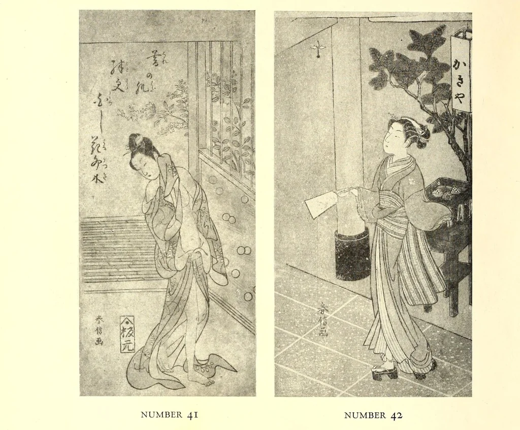 An illustration from The Japanese Print Collection of Arthur Davison Ficke, Author of "Chats on Japanese Prints," "Twelve Japanese Paintings," "Sonnets of a Portrait Painter," etc, 1915, leaf 38