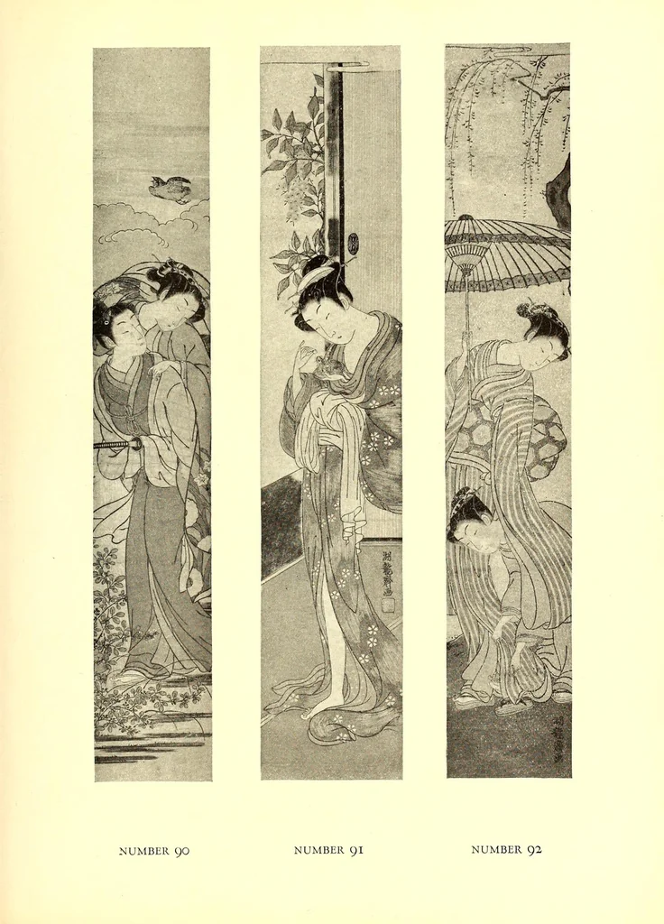 An illustration from The Japanese Print Collection of Arthur Davison Ficke, Author of "Chats on Japanese Prints," "Twelve Japanese Paintings," "Sonnets of a Portrait Painter," etc, 1915, leaf 65