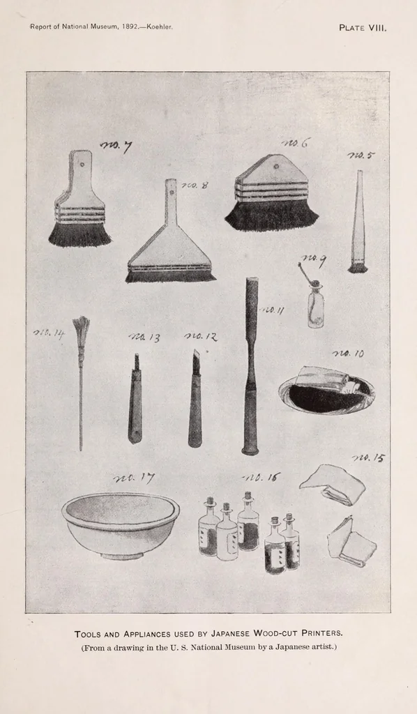 An illustration from ... Japanese wood-cutting and wood-cut printing, 1894, leaf 23