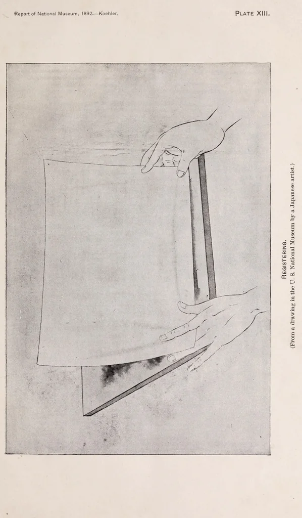 An illustration from ... Japanese wood-cutting and wood-cut printing, 1894, leaf 35