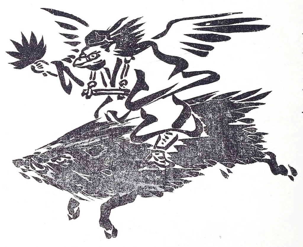 An illustration from Japanese wood engravings : their history, technique and characteristics, 1895, leaf 58
