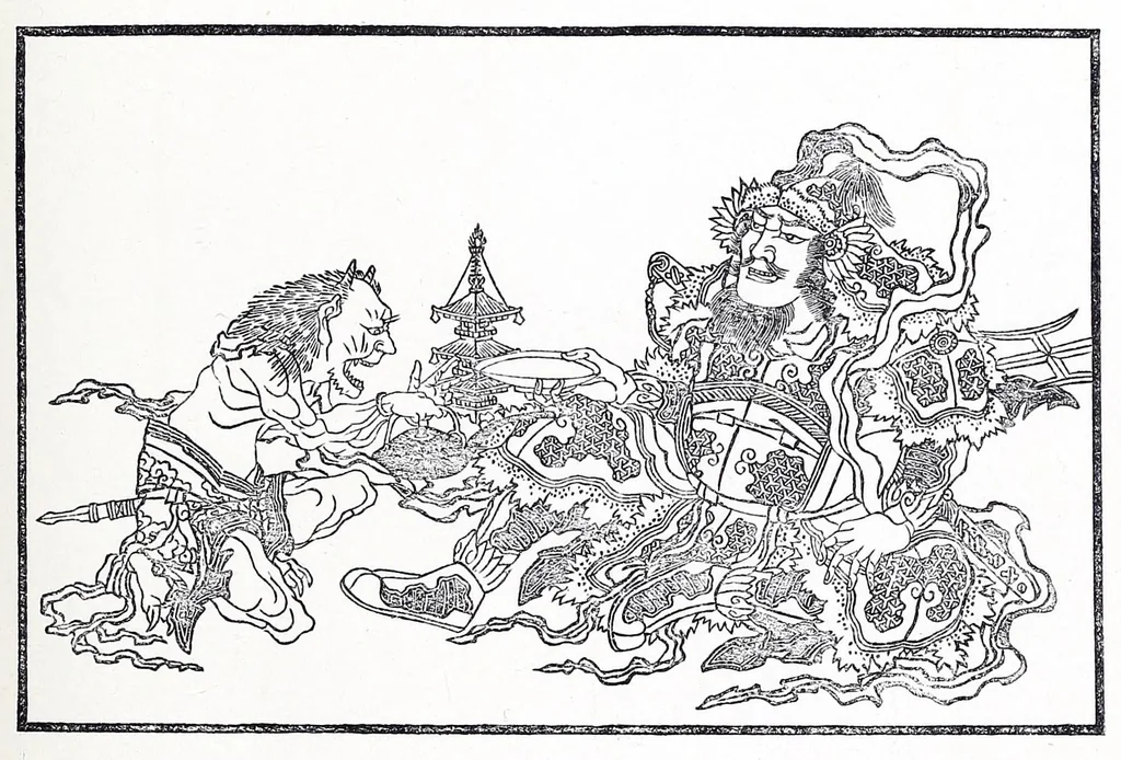 An illustration from Japanese wood engravings : their history, technique and characteristics, 1895, leaf 79