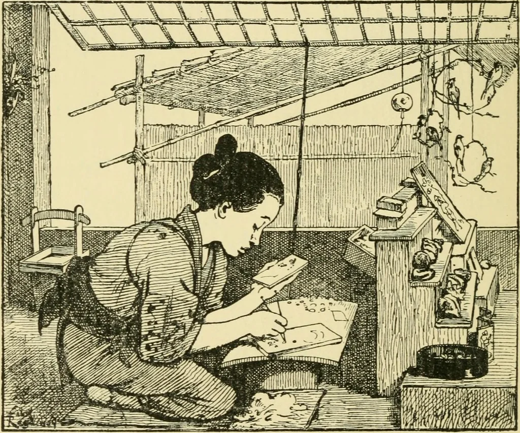 An illustration from Japan in art and industry. : With a glance at Japanese manners and customs, 1893, leaf 43