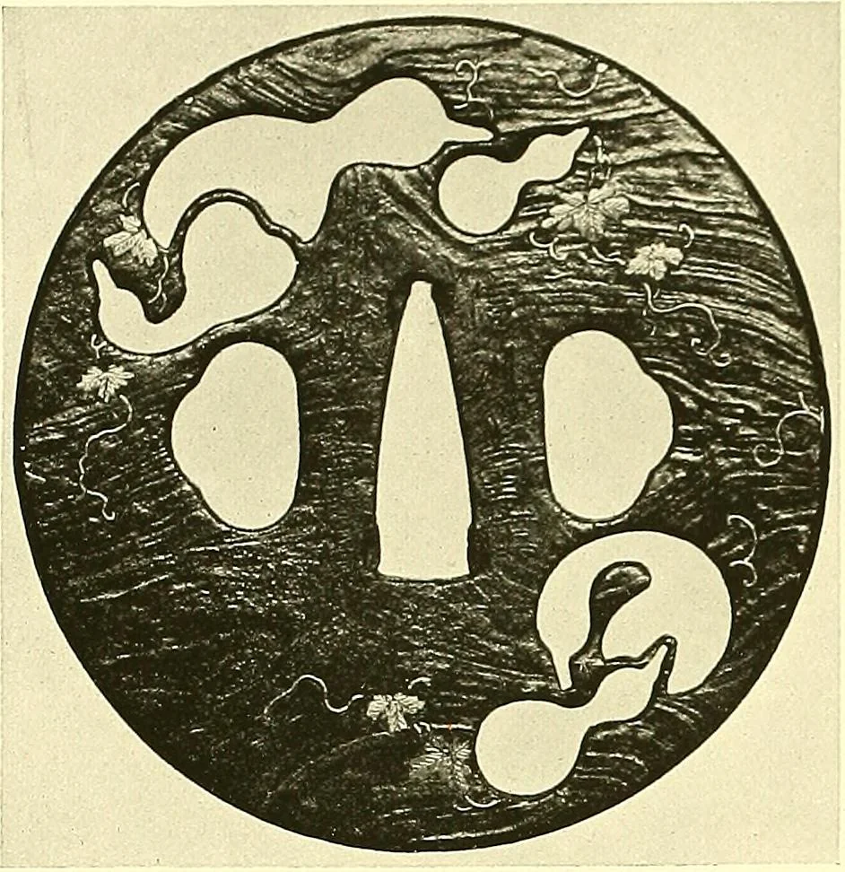An illustration from Japanische Stichblätter und Schwertzieraten : Sammlung Georg Oeder, Düsseldorf : [Katalog], 1916, leaf 117