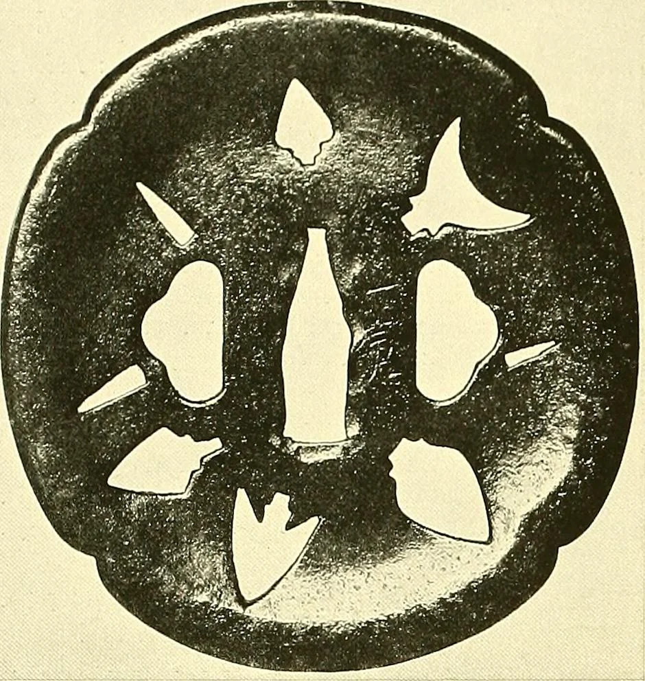 An illustration from Japanische Stichblätter und Schwertzieraten : Sammlung Georg Oeder, Düsseldorf : [Katalog], 1916, leaf 119