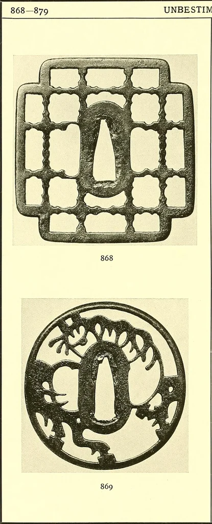 An illustration from Japanische Stichblätter und Schwertzieraten : Sammlung Georg Oeder, Düsseldorf : [Katalog], 1916, leaf 123