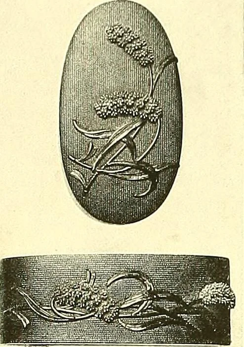 An illustration from Japanische Stichblätter und Schwertzieraten : Sammlung Georg Oeder, Düsseldorf : [Katalog], 1916, leaf 137