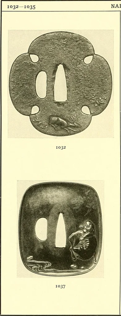 An illustration from Japanische Stichblätter und Schwertzieraten : Sammlung Georg Oeder, Düsseldorf : [Katalog], 1916, leaf 139