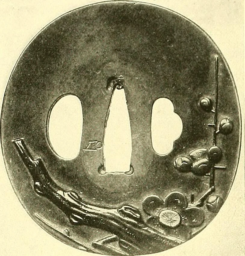 An illustration from Japanische Stichblätter und Schwertzieraten : Sammlung Georg Oeder, Düsseldorf : [Katalog], 1916, leaf 141