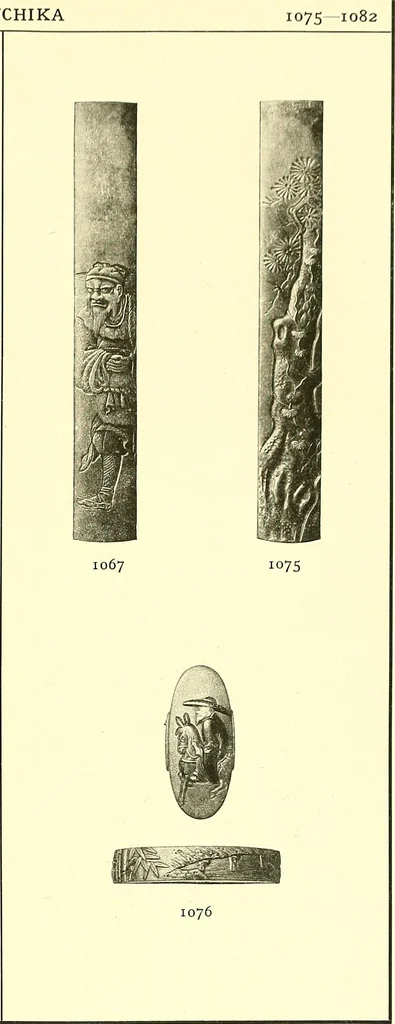 An illustration from Japanische Stichblätter und Schwertzieraten : Sammlung Georg Oeder, Düsseldorf : [Katalog], 1916, leaf 144