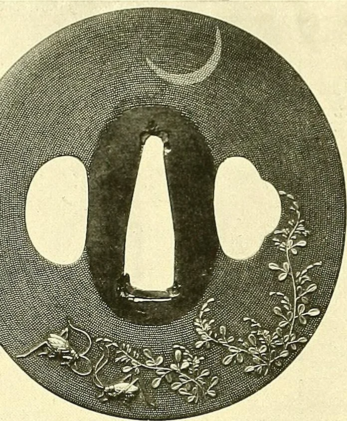An illustration from Japanische Stichblätter und Schwertzieraten : Sammlung Georg Oeder, Düsseldorf : [Katalog], 1916, leaf 167