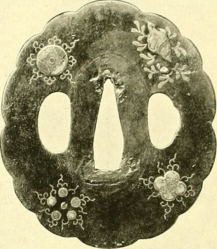 An illustration from Japanische Stichblätter und Schwertzieraten : Sammlung Georg Oeder, Düsseldorf : [Katalog], 1916, leaf 171