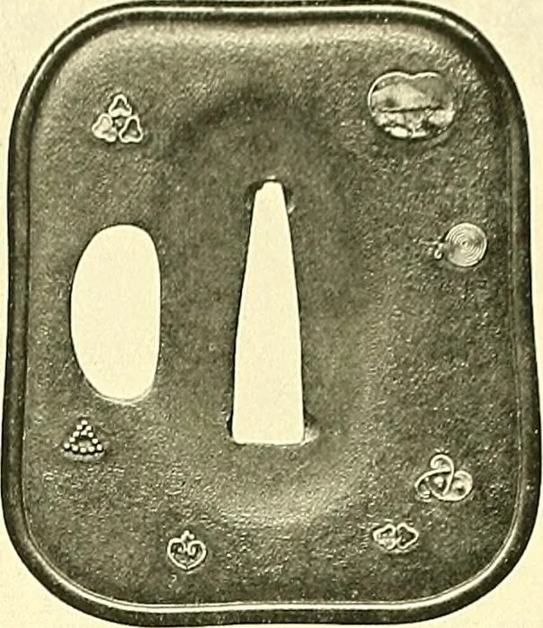An illustration from Japanische Stichblätter und Schwertzieraten : Sammlung Georg Oeder, Düsseldorf : [Katalog], 1916, leaf 172