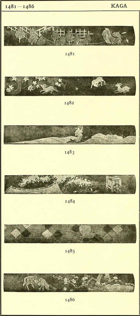 An illustration from Japanische Stichblätter und Schwertzieraten : Sammlung Georg Oeder, Düsseldorf : [Katalog], 1916, leaf 183