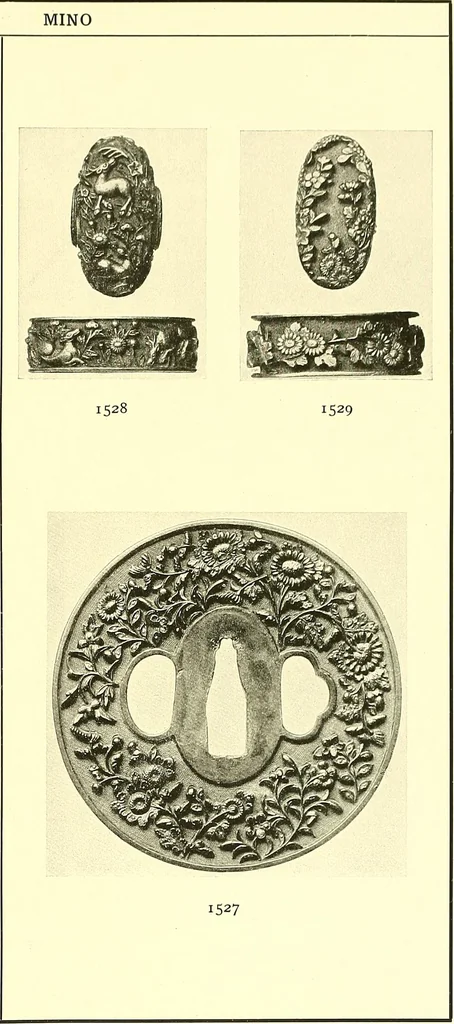 An illustration from Japanische Stichblätter und Schwertzieraten : Sammlung Georg Oeder, Düsseldorf : [Katalog], 1916, leaf 188