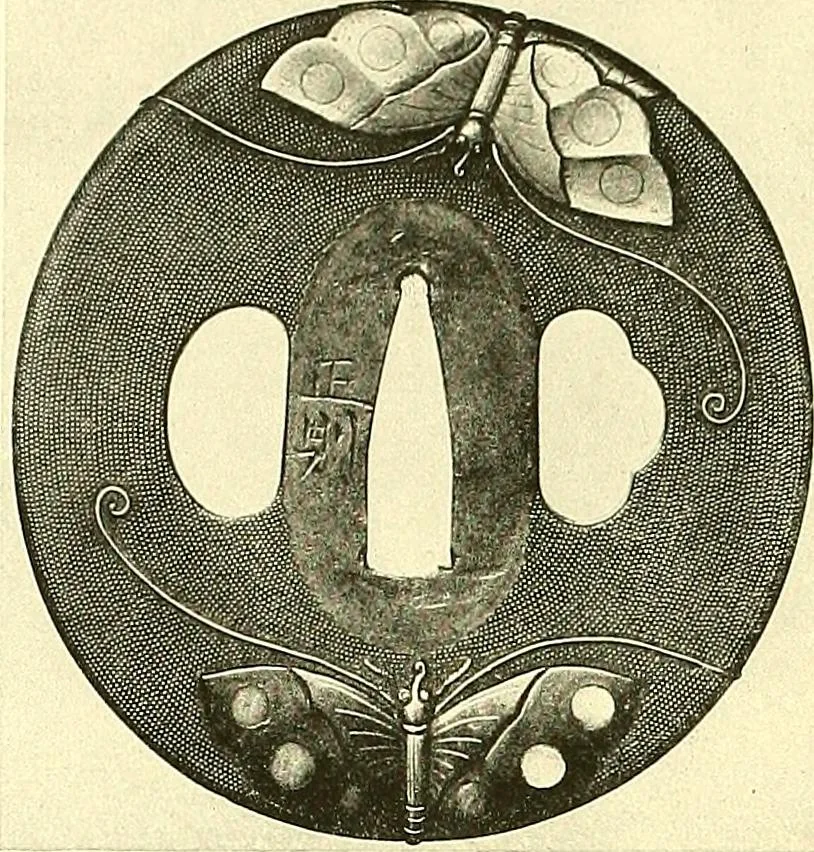 An illustration from Japanische Stichblätter und Schwertzieraten : Sammlung Georg Oeder, Düsseldorf : [Katalog], 1916, leaf 191