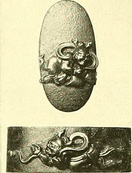 An illustration from Japanische Stichblätter und Schwertzieraten : Sammlung Georg Oeder, Düsseldorf : [Katalog], 1916, leaf 200