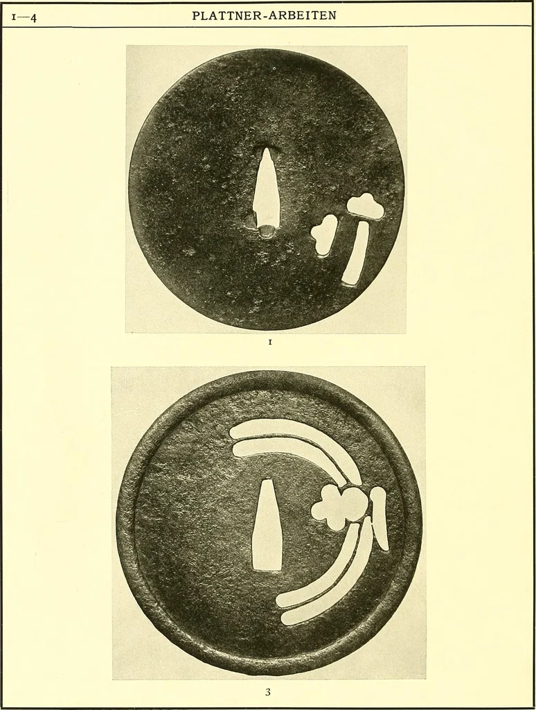 An illustration from Japanische Stichblätter und Schwertzieraten : Sammlung Georg Oeder, Düsseldorf : [Katalog], 1916, leaf 25