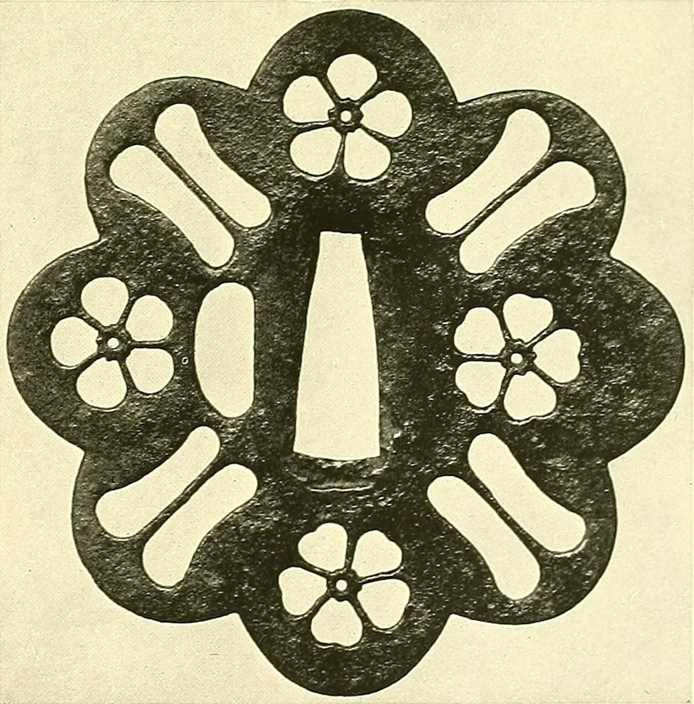 An illustration from Japanische Stichblätter und Schwertzieraten : Sammlung Georg Oeder, Düsseldorf : [Katalog], 1916, leaf 26
