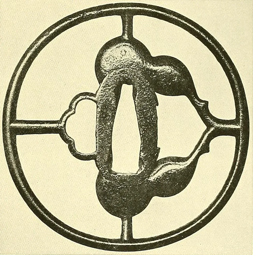 An illustration from Japanische Stichblätter und Schwertzieraten : Sammlung Georg Oeder, Düsseldorf : [Katalog], 1916, leaf 30