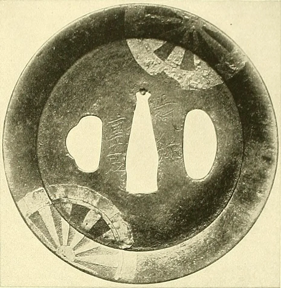 An illustration from Japanische Stichblätter und Schwertzieraten : Sammlung Georg Oeder, Düsseldorf : [Katalog], 1916, leaf 62
