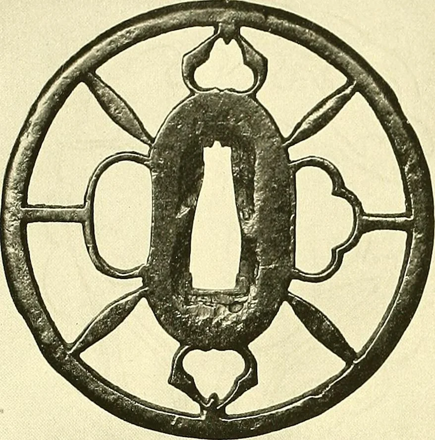 An illustration from Japanische Stichblätter und Schwertzieraten : Sammlung Georg Oeder, Düsseldorf : [Katalog], 1916, leaf 67