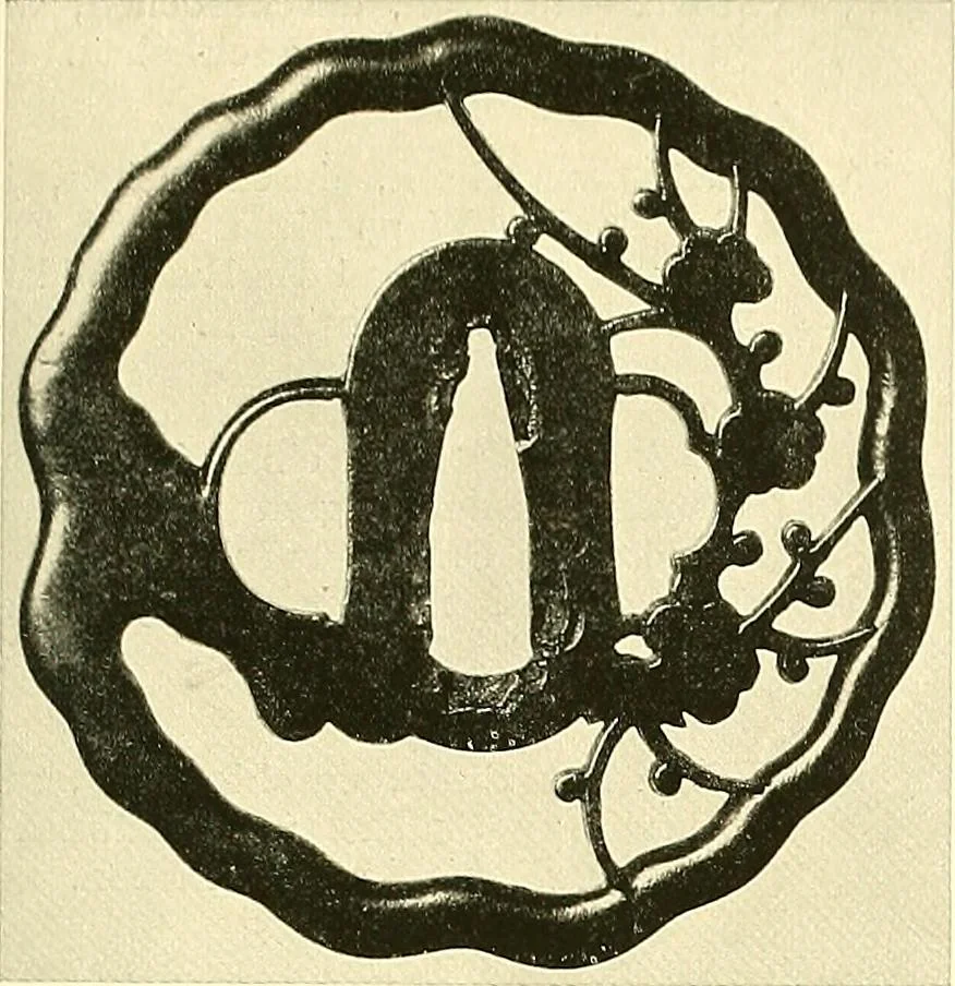 An illustration from Japanische Stichblätter und Schwertzieraten : Sammlung Georg Oeder, Düsseldorf : [Katalog], 1916, leaf 70