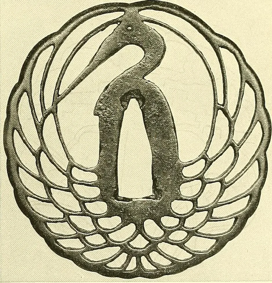 An illustration from Japanische Stichblätter und Schwertzieraten : Sammlung Georg Oeder, Düsseldorf : [Katalog], 1916, leaf 70