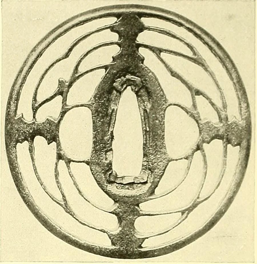 An illustration from Japanische Stichblätter und Schwertzieraten : Sammlung Georg Oeder, Düsseldorf : [Katalog], 1916, leaf 89