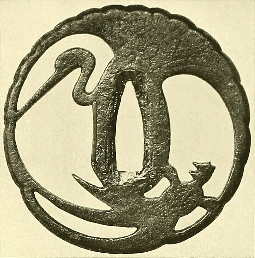 An illustration from Japanische Stichblätter und Schwertzieraten : Sammlung Georg Oeder, Düsseldorf : [Katalog], 1916, leaf 96